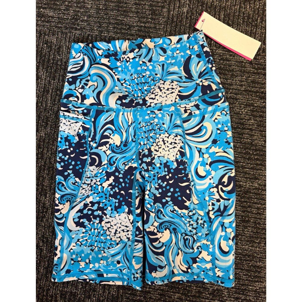 Lilly Pulitzer Luxletic South Beach High Rise Biker Shorts 8" Floral XS
